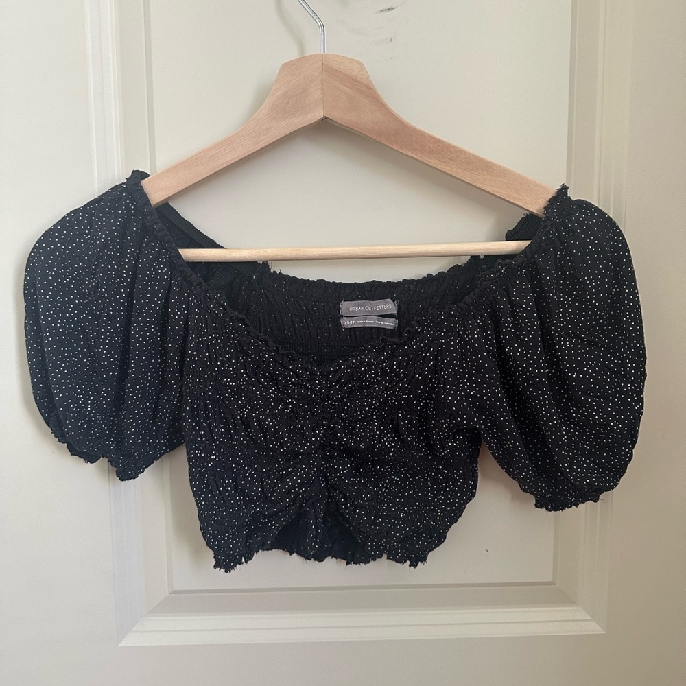 Cute polka dot crop top
